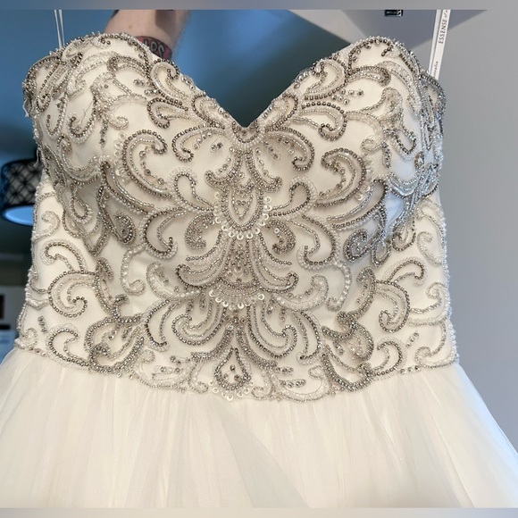 The Dress + Veil
Princess ball gown wedding dress with sweetheart bodice. - Picture 12 of 17